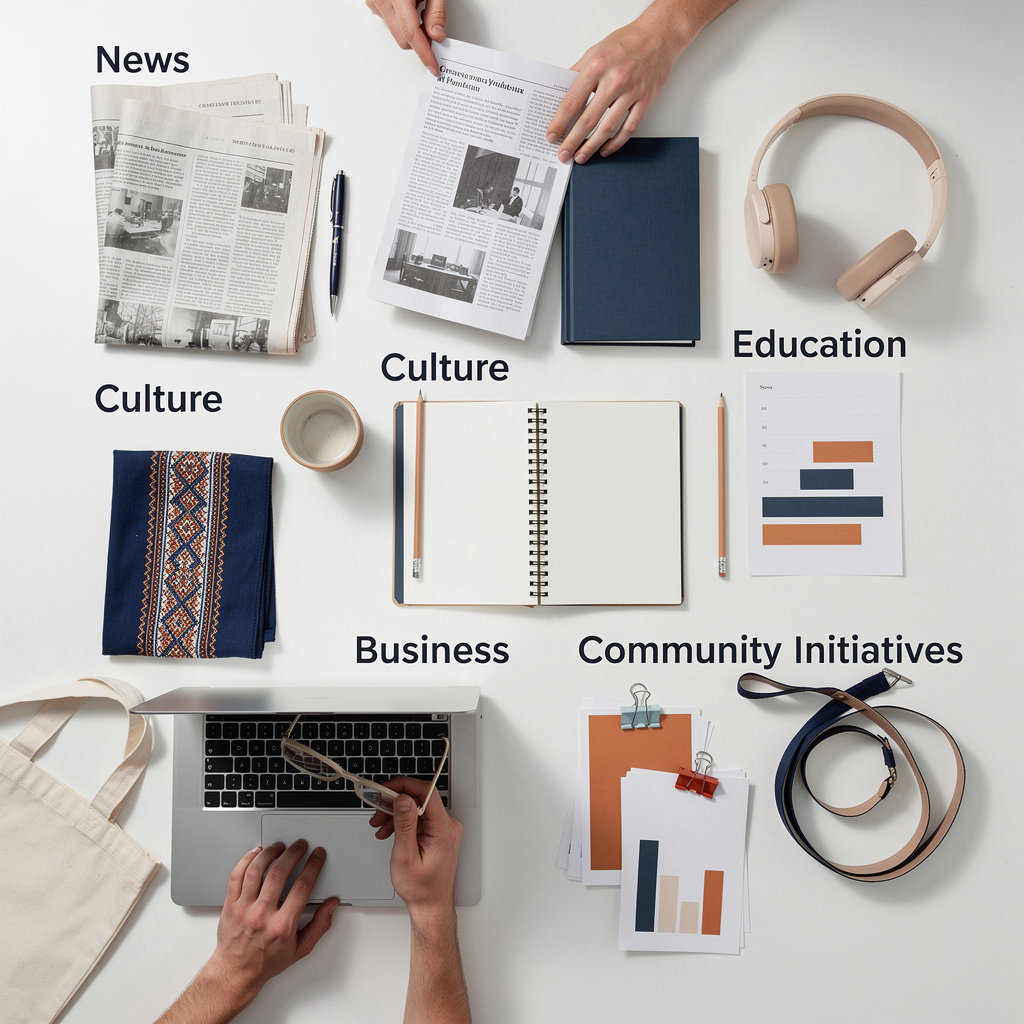 Hromada Ukrainian-American community editorial coverage spanning news, culture, education, business, and community initiatives